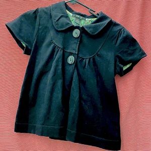 Style and co petite top coat black size S